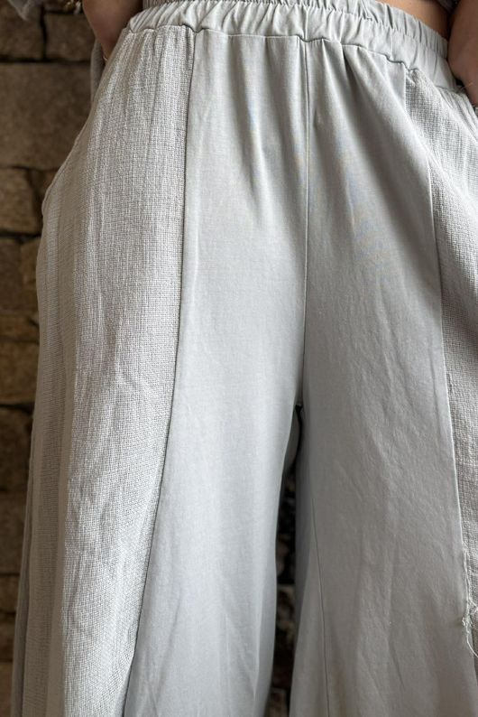 Jo Jo Quirky Hopsack Crop Pant Dove